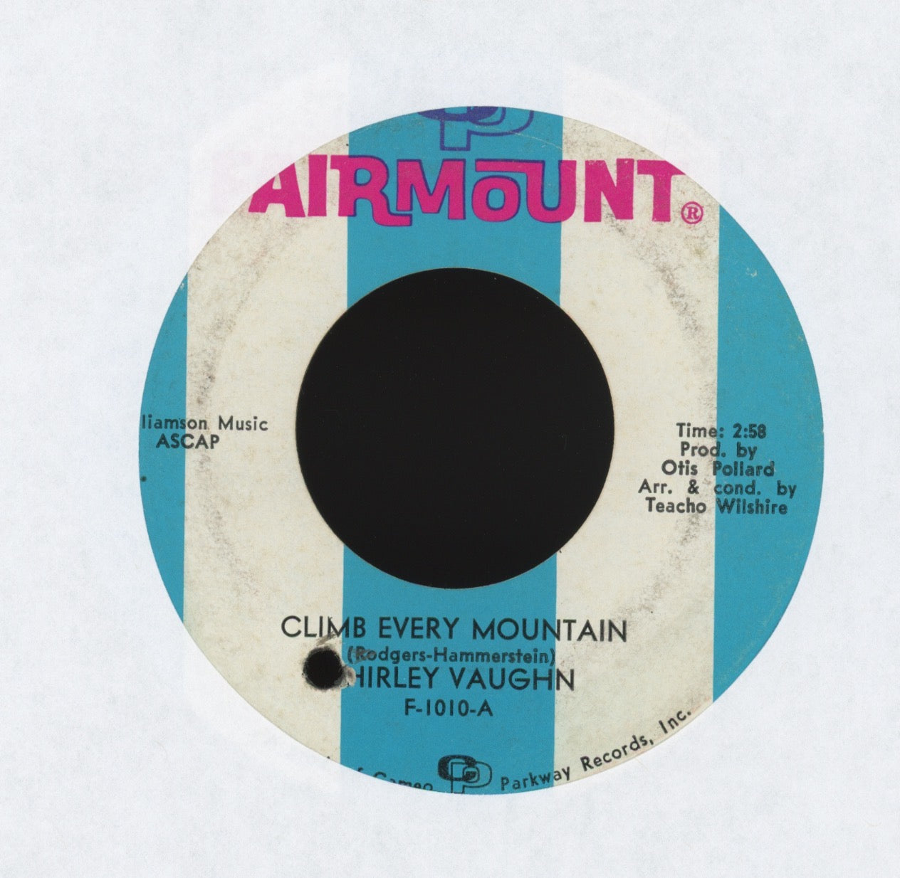 Shirley Vaughn - You Don't Know on Fairmount Northern Soul 45