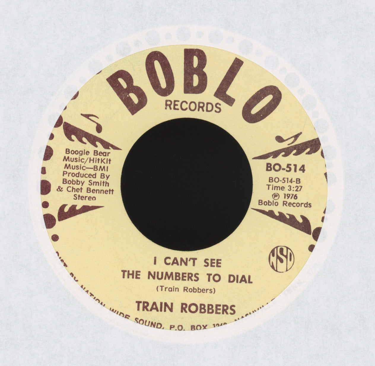 Train Robbers - I Can't See The Numbers To Dial on Boblo Rare Sweet Soul 45
