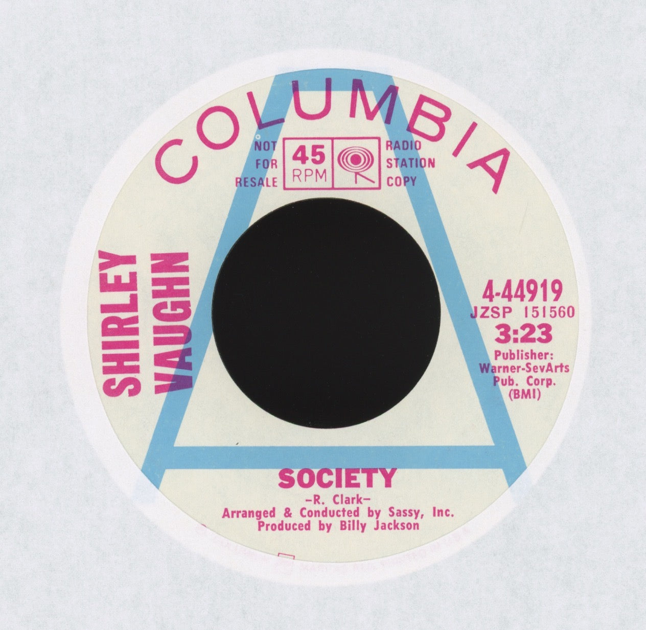 Shirley Vaughn - Escape on Columbia Promo Funk 45