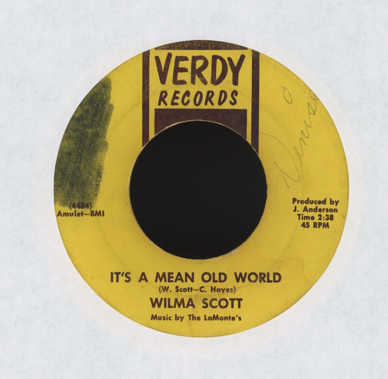 Wilma Scott - Smoken on Verdy Northern Soul 45