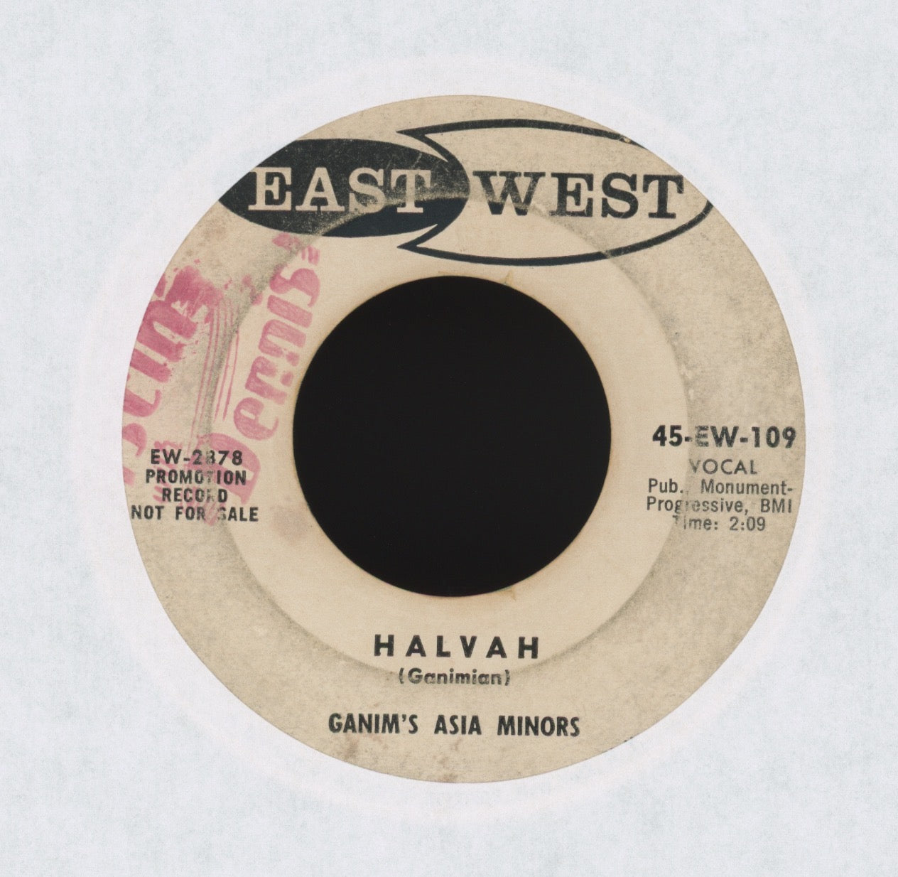 Ganim's Asia Minors - Daddy Lolo on East West Promo Exotica Popcorn 45