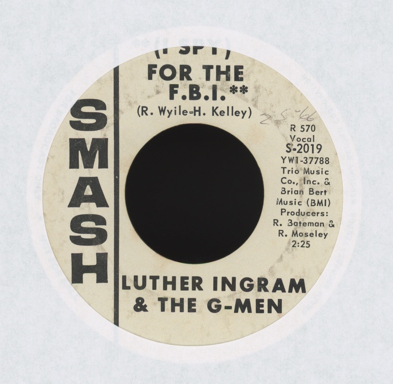 Luther Ingram, The G-Men - I Spy (For The F.B.I.) on Smash Promo Northern Soul 45