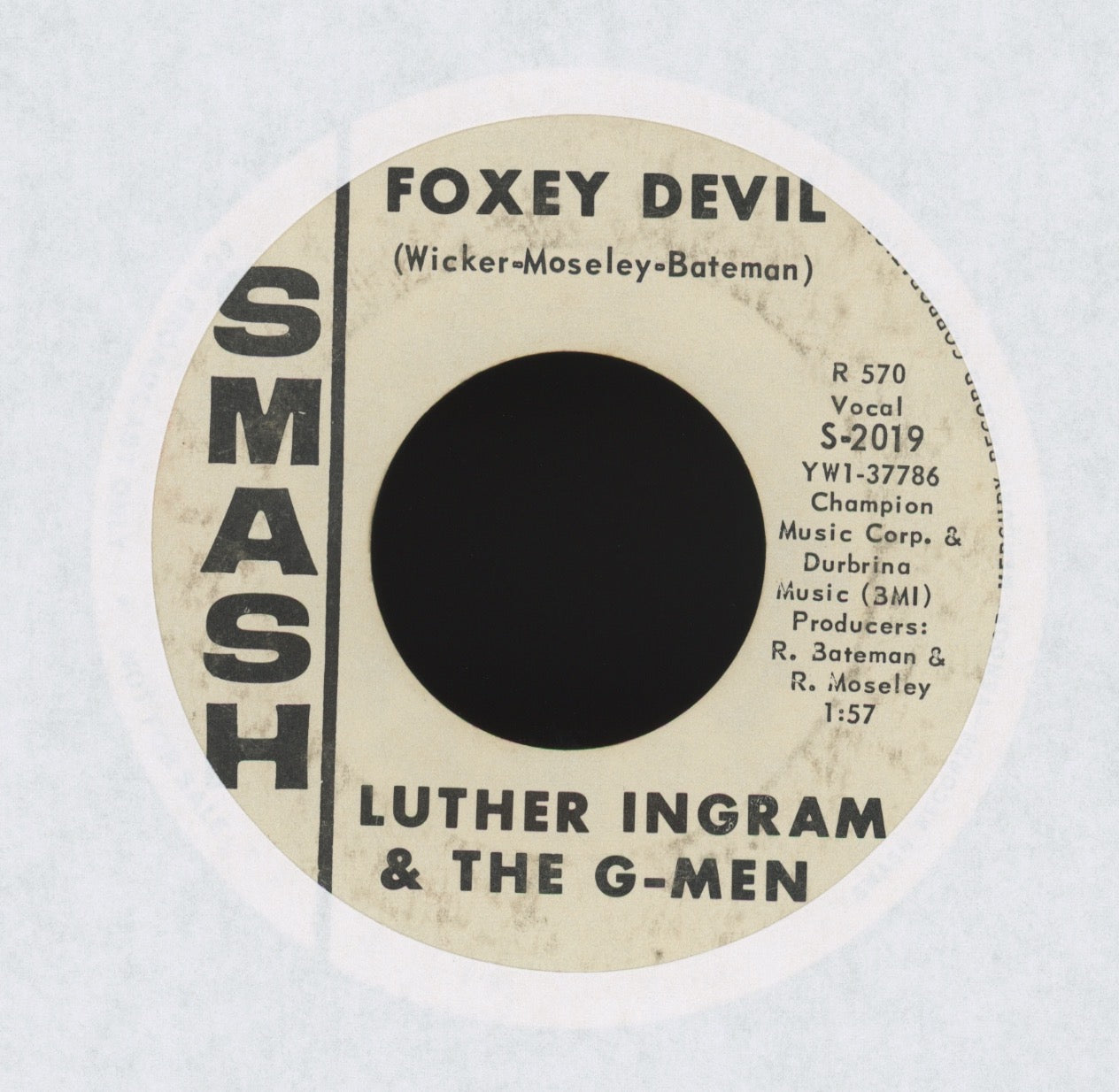 Luther Ingram, The G-Men - I Spy (For The F.B.I.) on Smash Promo Northern Soul 45