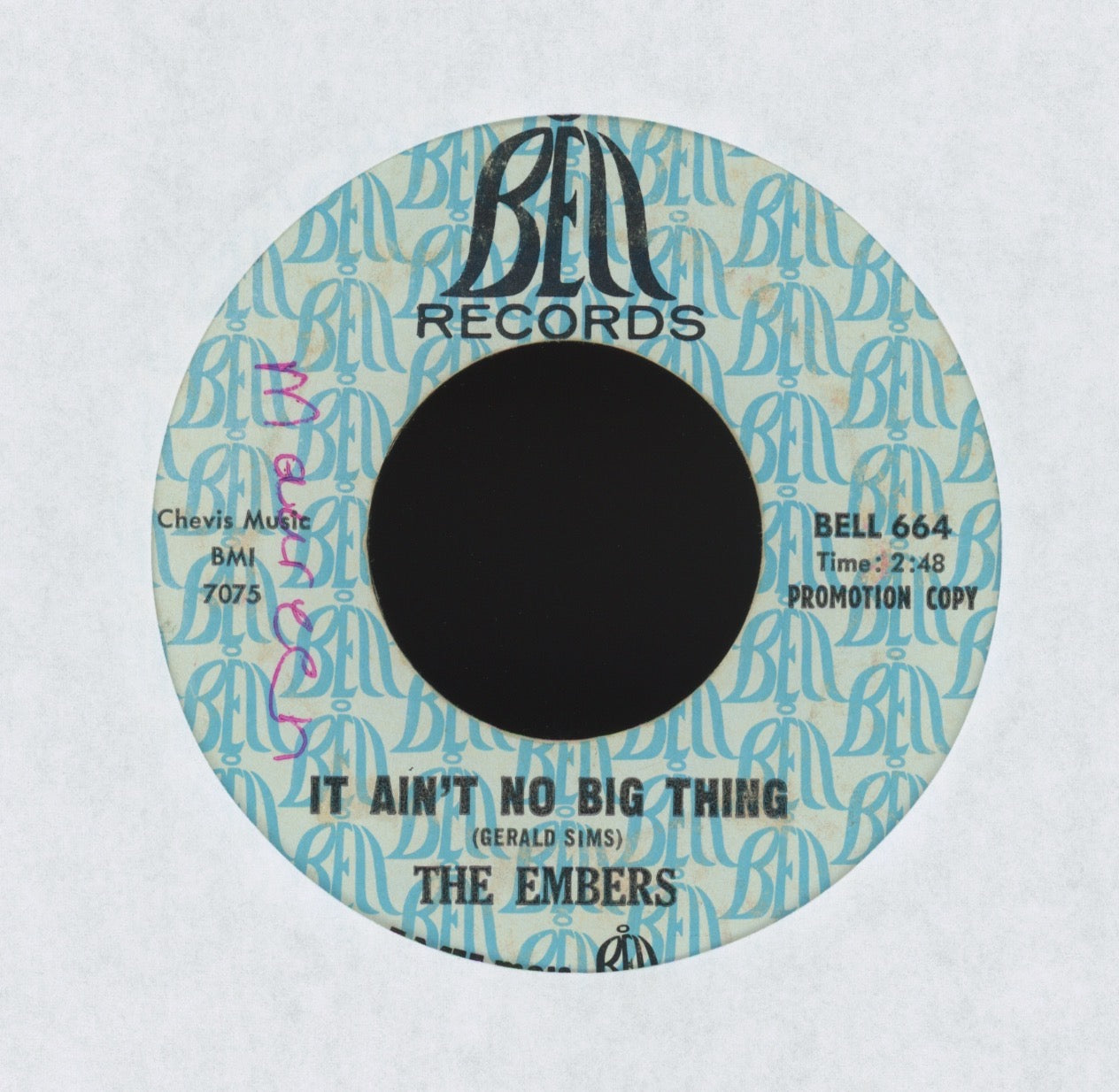 The Embers - It Ain't Necessary on Bell Promo Northern Soul 45