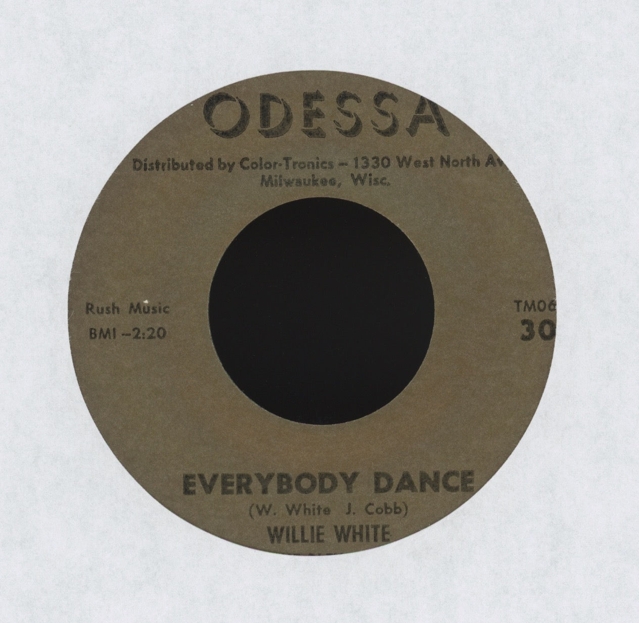 Willie White & The Bleu Matts - Everybody Dance on Odessa R&B Rocker 45