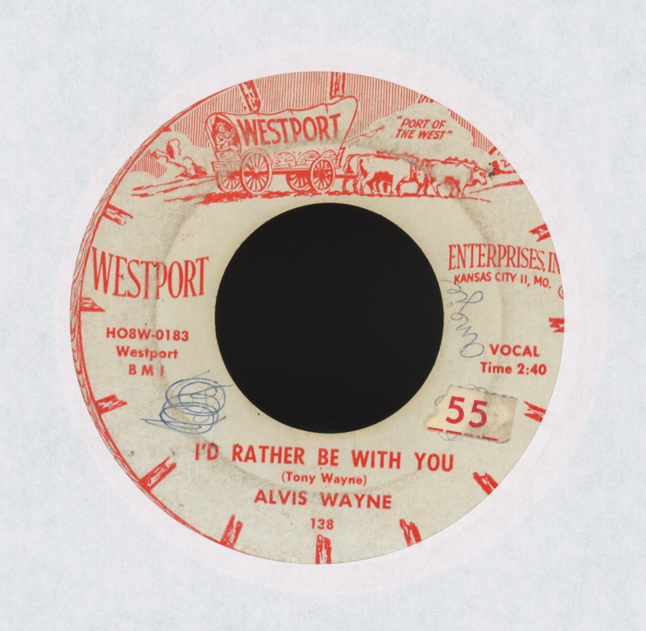 Alvis Wayne - Don't Mean Maybe, Baby on Westport Rockabilly 45