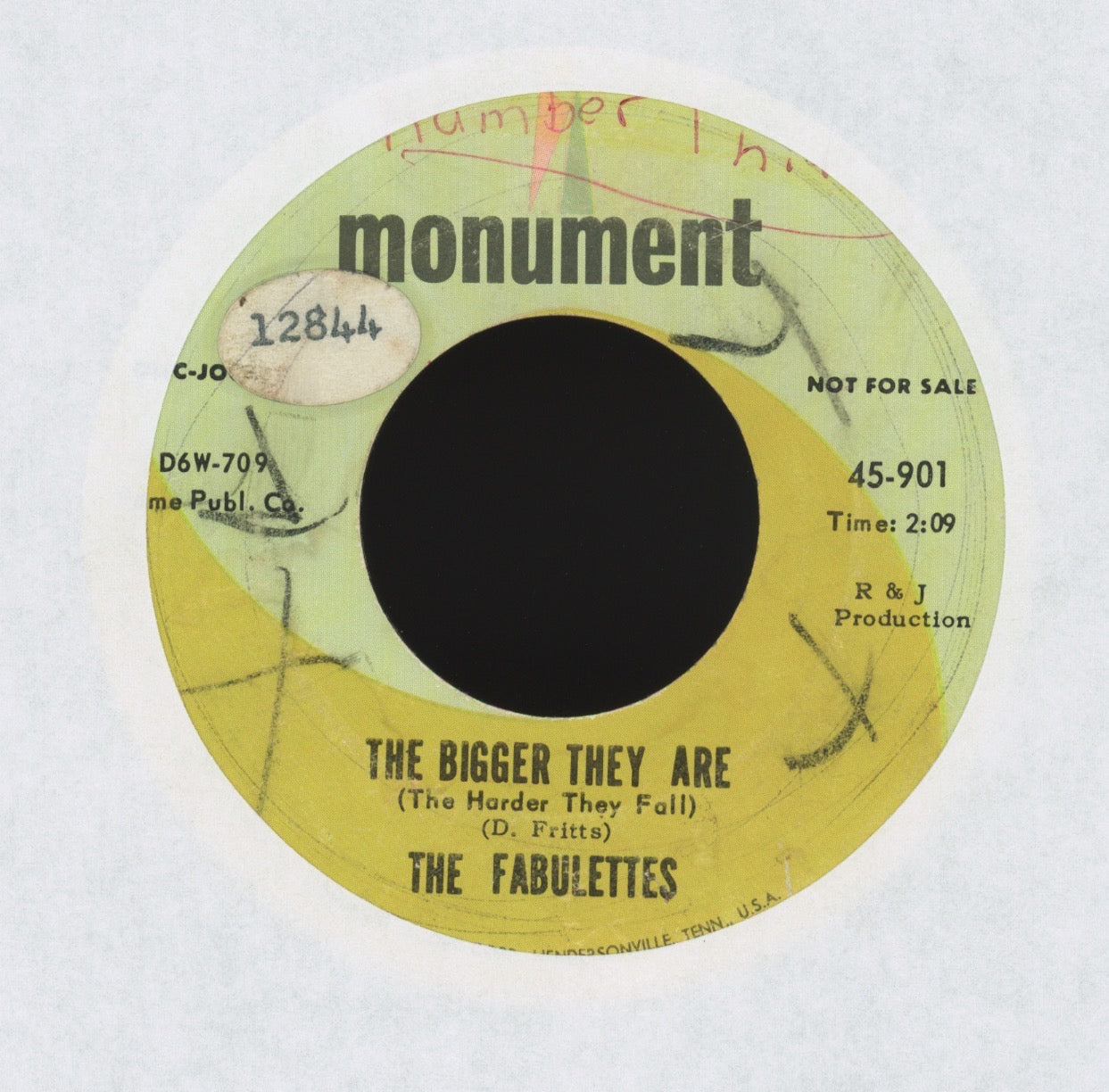 The Fabulettes - Mister Policeman on Monument Promo Northern Soul 45