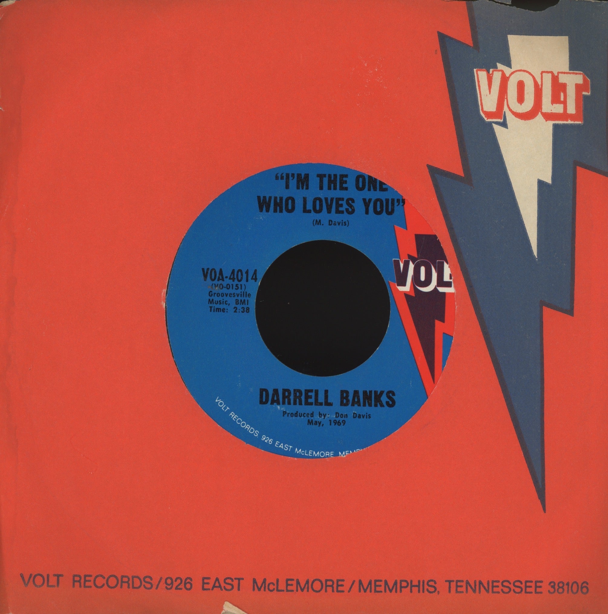 Darrell Banks - I'm The One Who Loves You on Volt Northern Soul 45