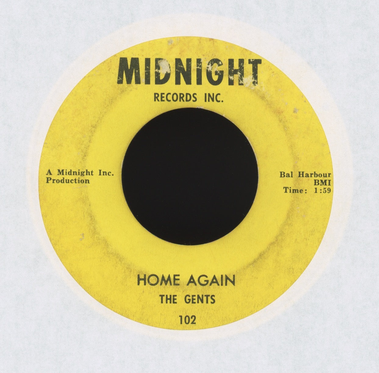 The Gents - Home Again on Midnight Northern Soul 45
