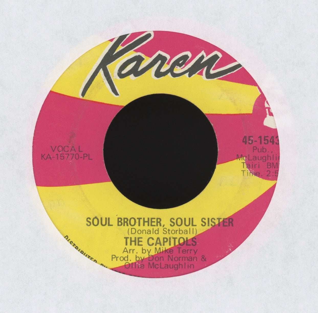 The Capitols - Soul Brother Soul Sister on Karen Soul Funk 45