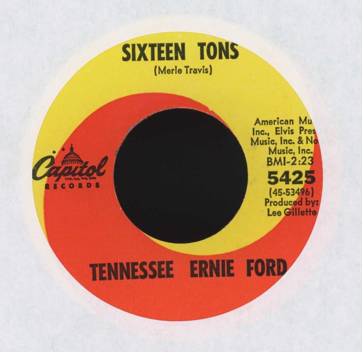 Tennessee Ernie Ford - Sixteen Tons on Capitol R&B Popcorn Mod 45