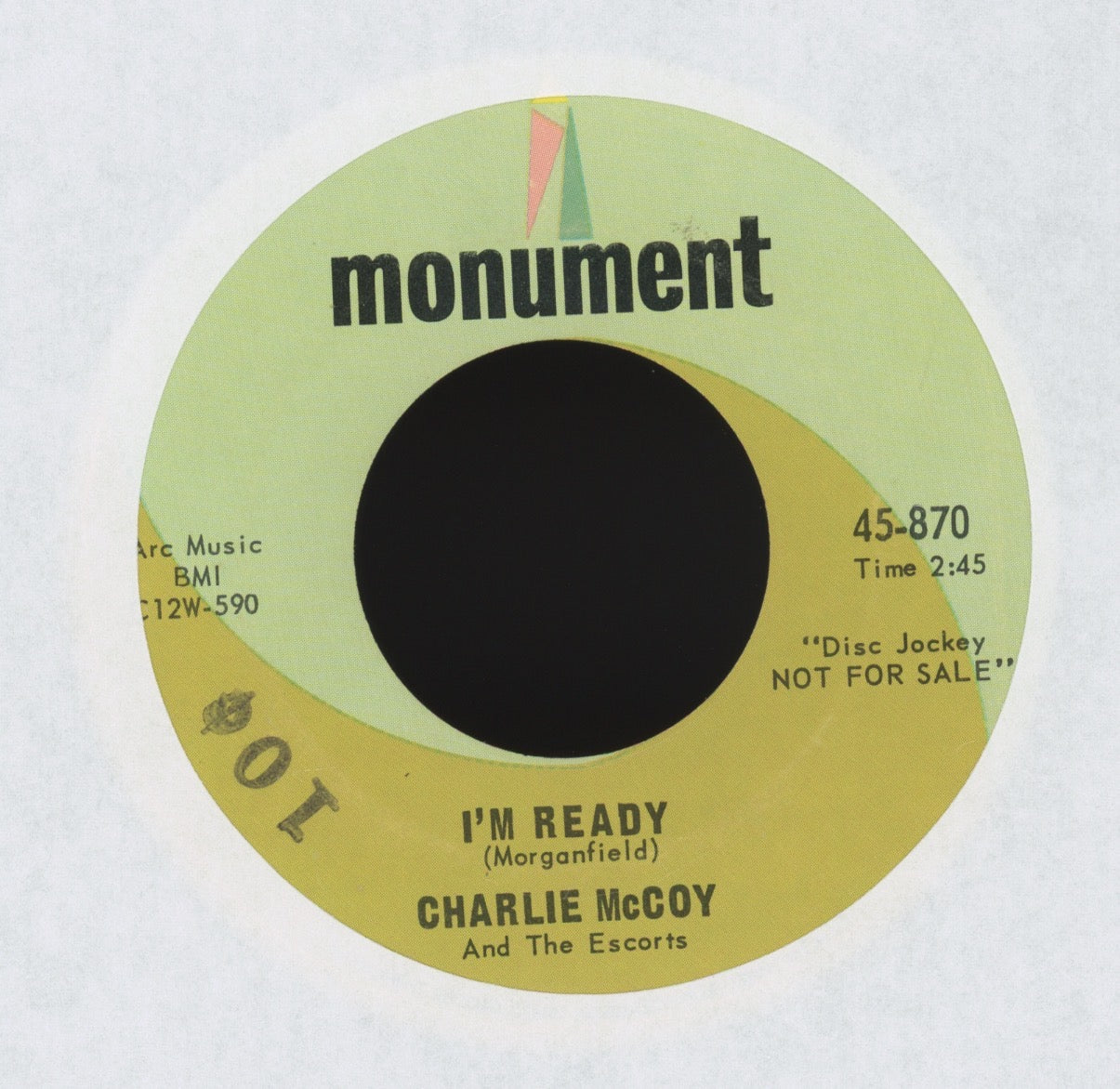 Charlie McCoy And The Escorts - Harpoon Man on Monument Promo R&B Rocker 45
