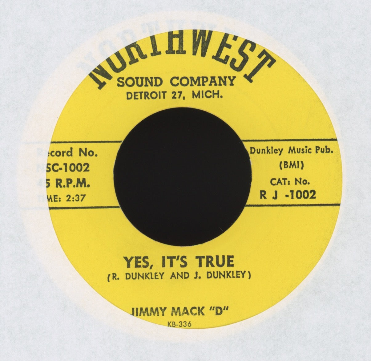 Jimmy Mack "D" - She's Got It! on Northwest Sound Rockabilly 45