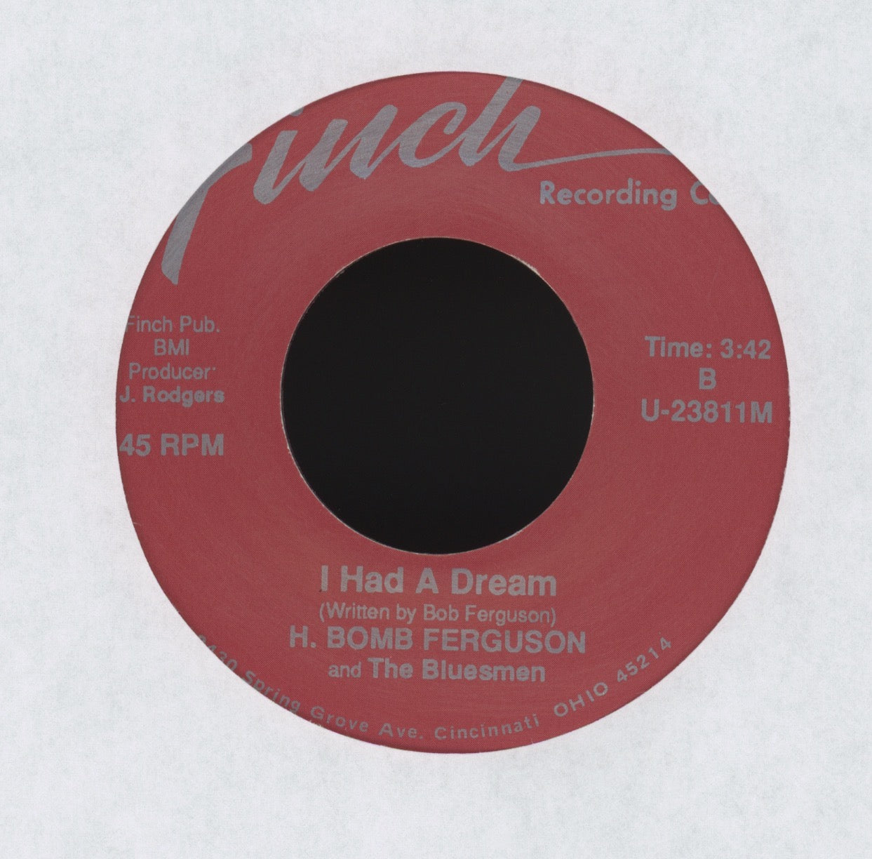 H-Bomb Ferguson - Medicine Man on Finch Blues Funk 45 Red Vinyl