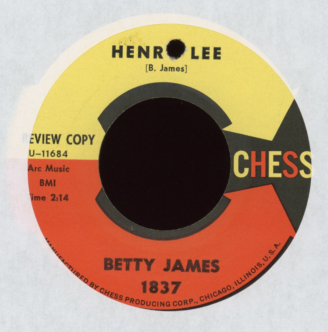 Betty James - I'm Not Mixed Up Anymore on Chess Promo R&B Rocker 45