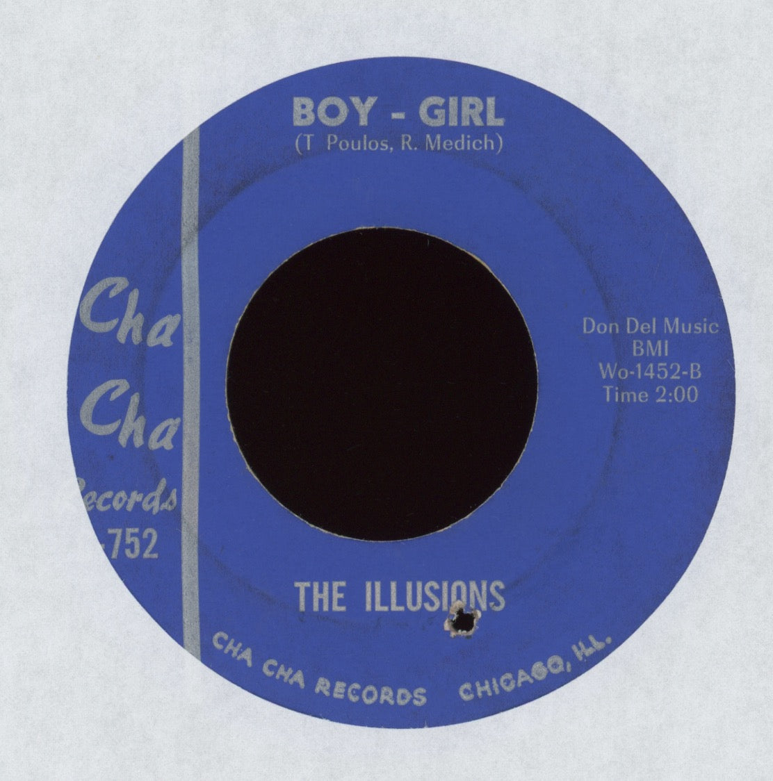 The Illusions - I've Had Enough / Boy-Girl on Cha Cha Garage 45