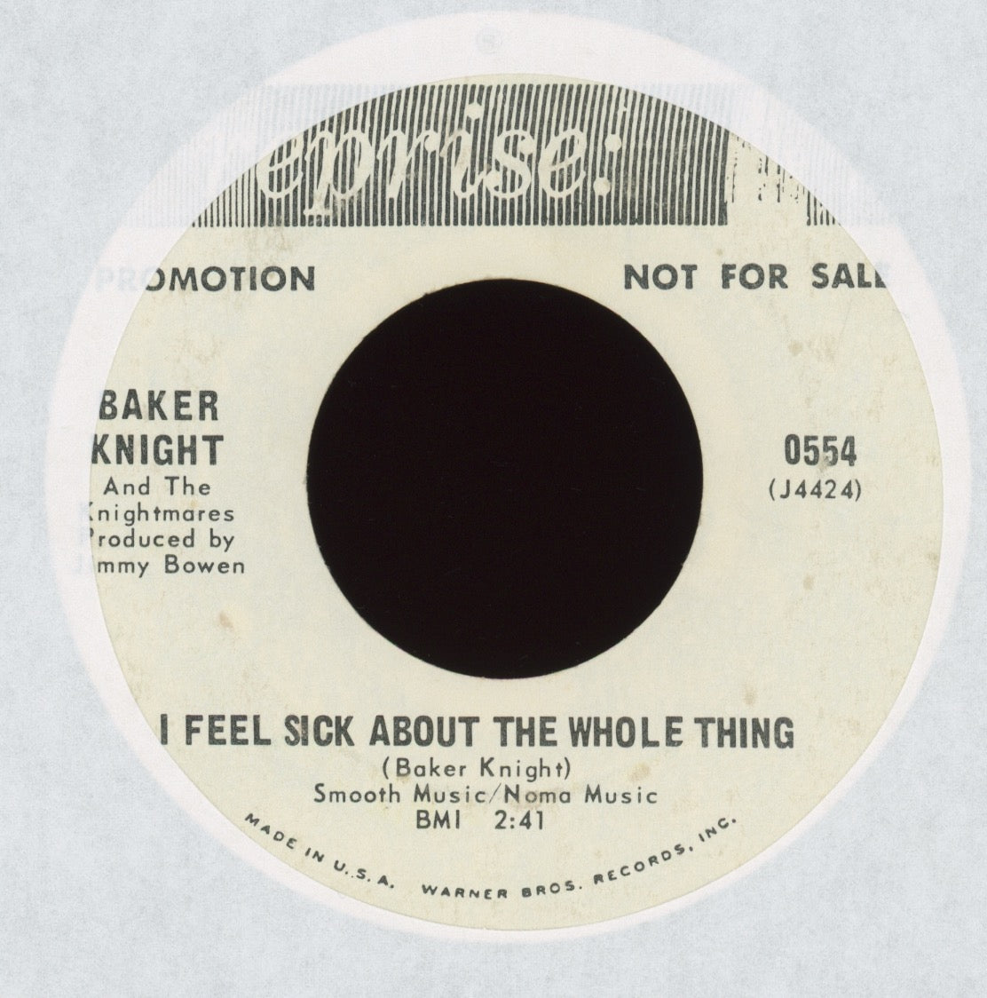Baker Knight & The Knightmares - Hallucinations on Reprise Promo Psych Garage 45