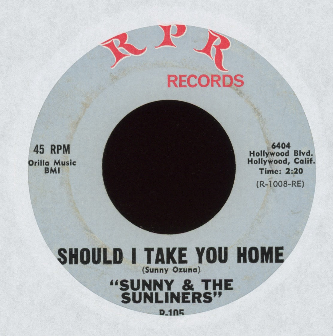 Sunny & The Sunliners - If I Could See You Now on RPR Northern Soul 45