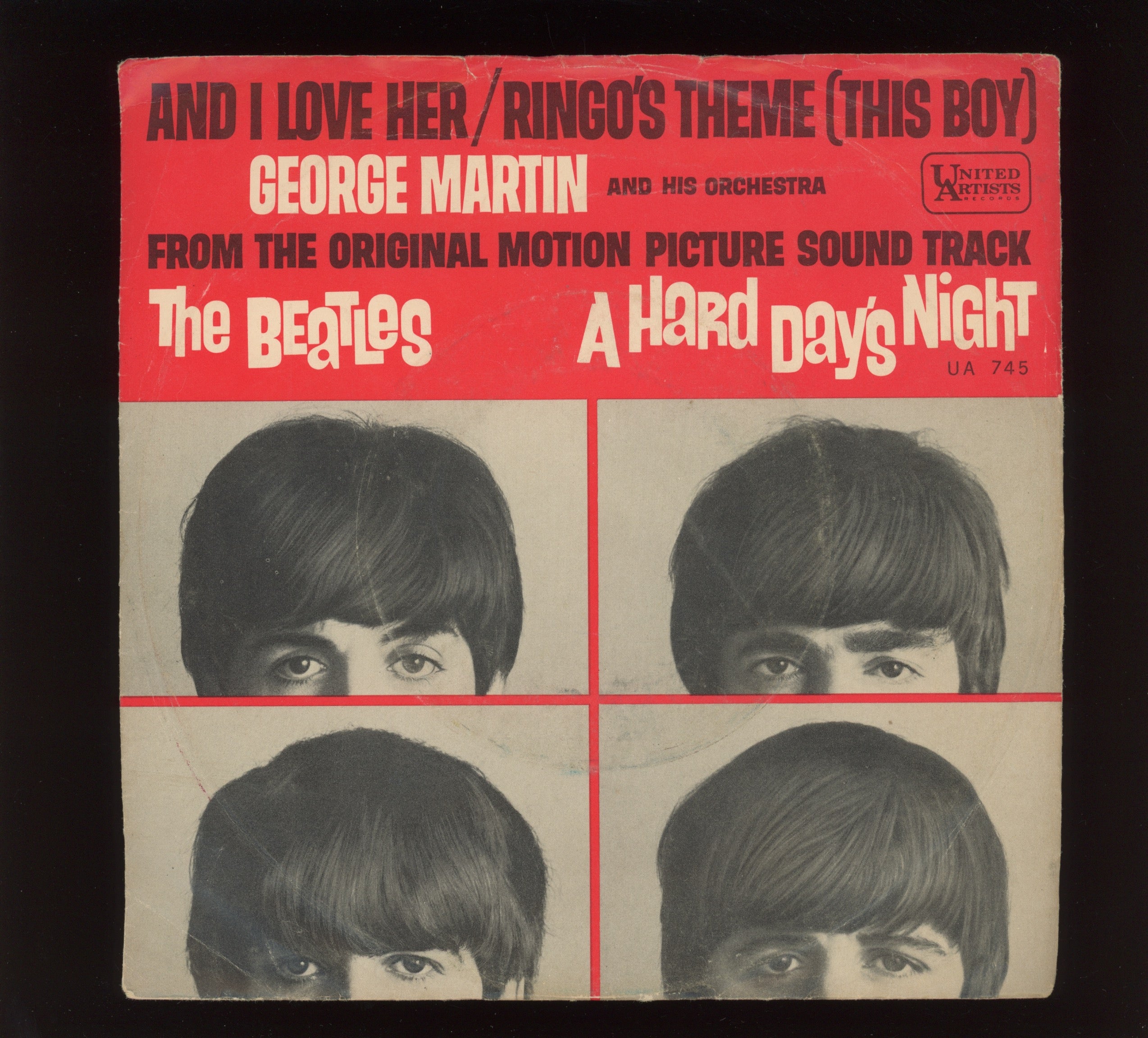 George Martin And His Orchestra - Ringo's Theme (This Boy) on UA 45 With Picture Sleeve