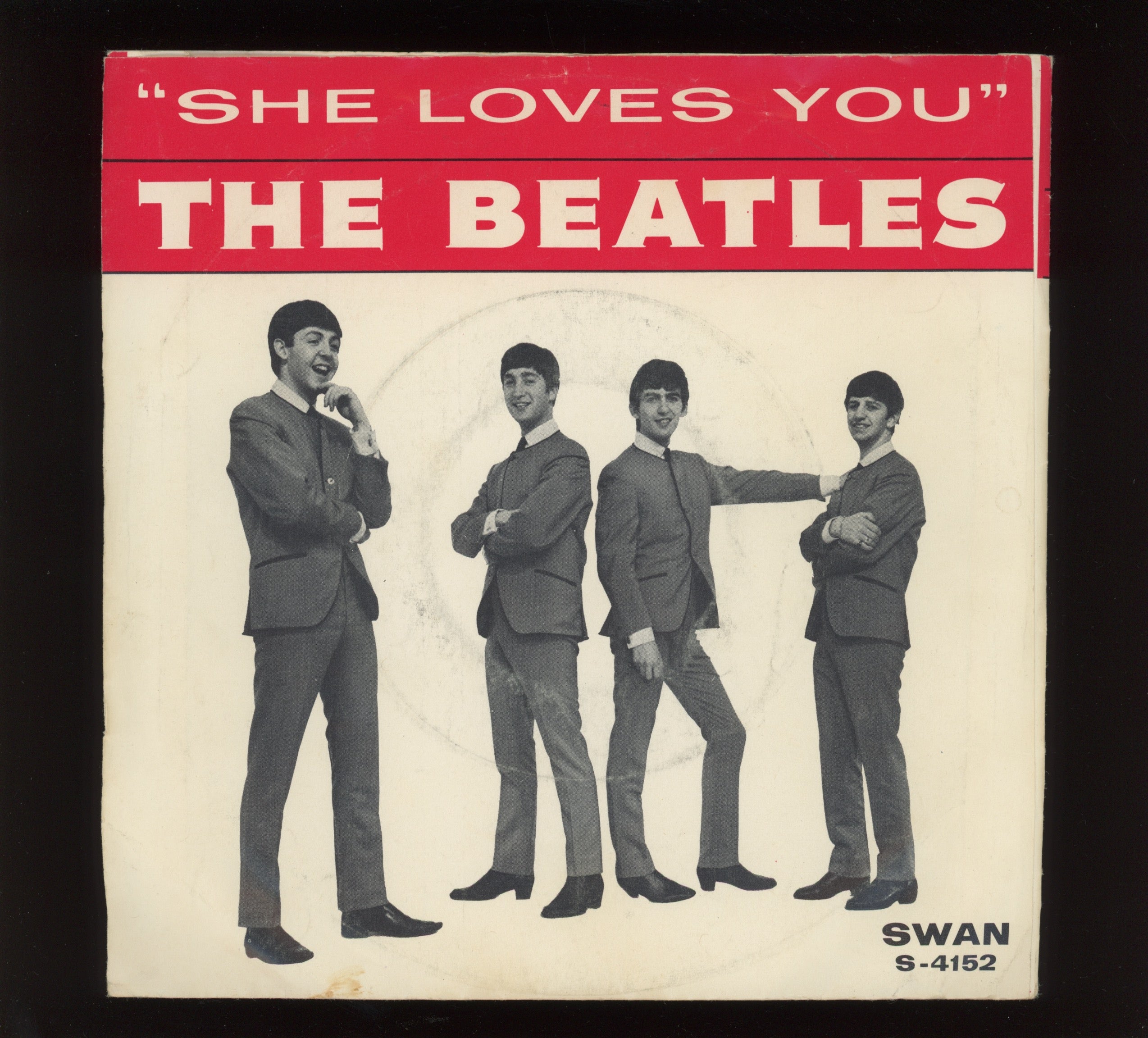 The Beatles - She Loves You on Swan 45 With Picture Sleeve