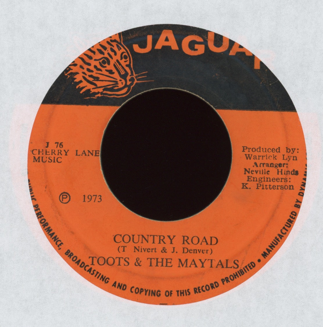 Toots & The Maytals - Louie Louie on Jaguar Reggae 45