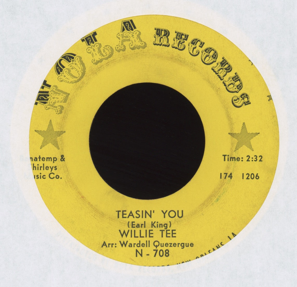 Willie Tee - Walking Up A One Way Street on NOLA Northern Soul 45