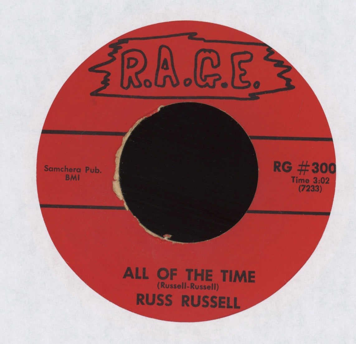 Russ Russell - I'm Cryin' / All Of The Time on R.A.G.E. Blue Eyed Swamp Soul 45