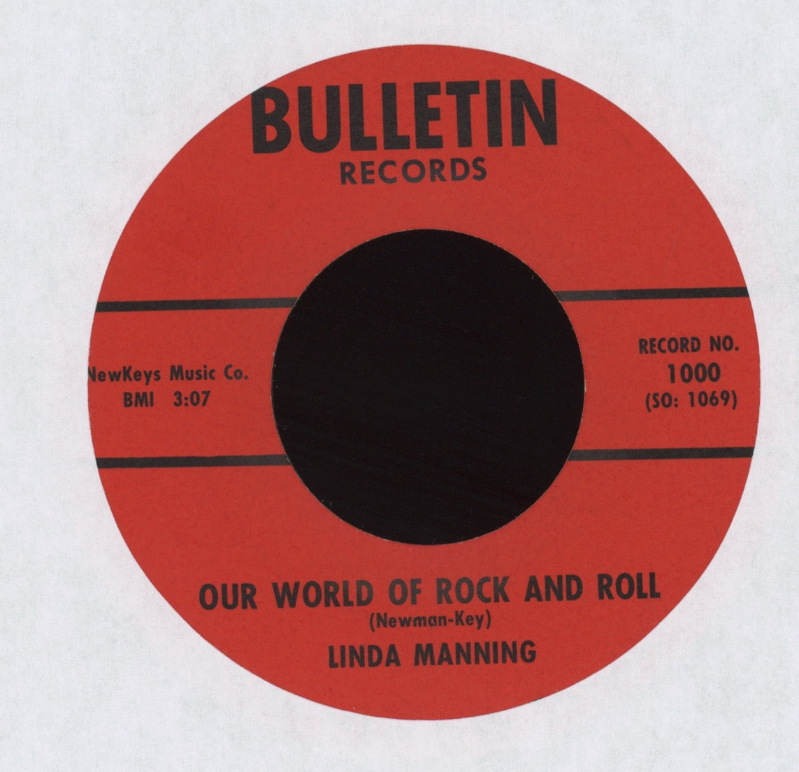 Linda Manning - I Don't Wan't To Say Goodnight To You on Bulletin Teen Rockabilly 45