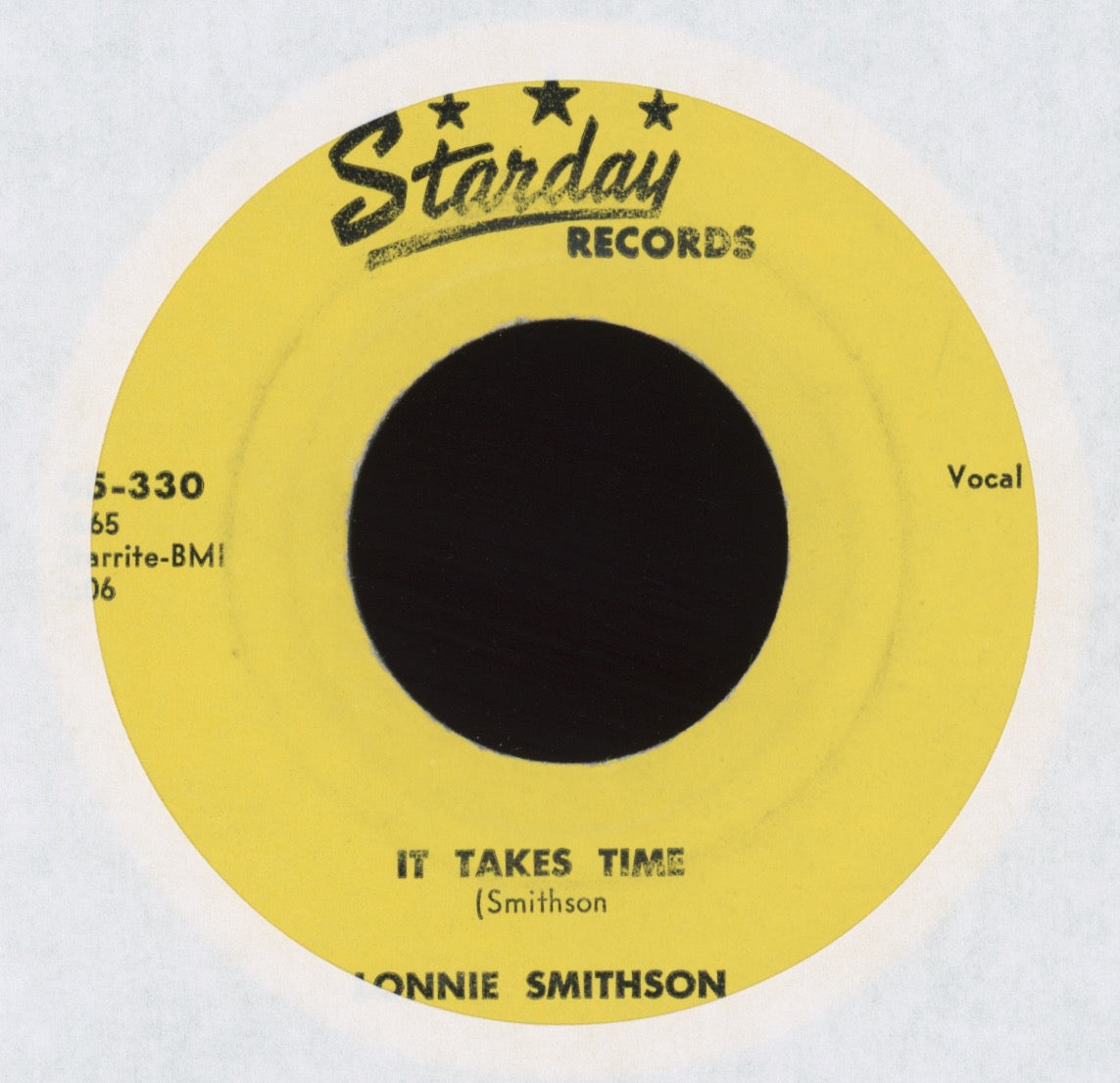 Lonnie Smithson - It Takes Time / Me And The Blues on Starday Rockabilly 45