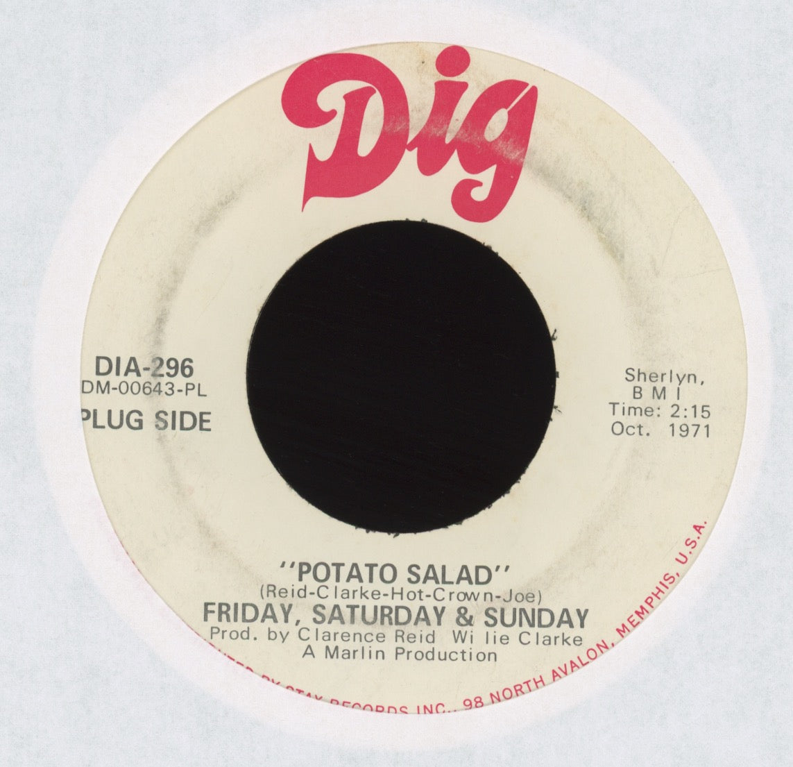 Friday Saturday & Sunday There Must Be Something on Dig Promo Crossover Soul Funk 45