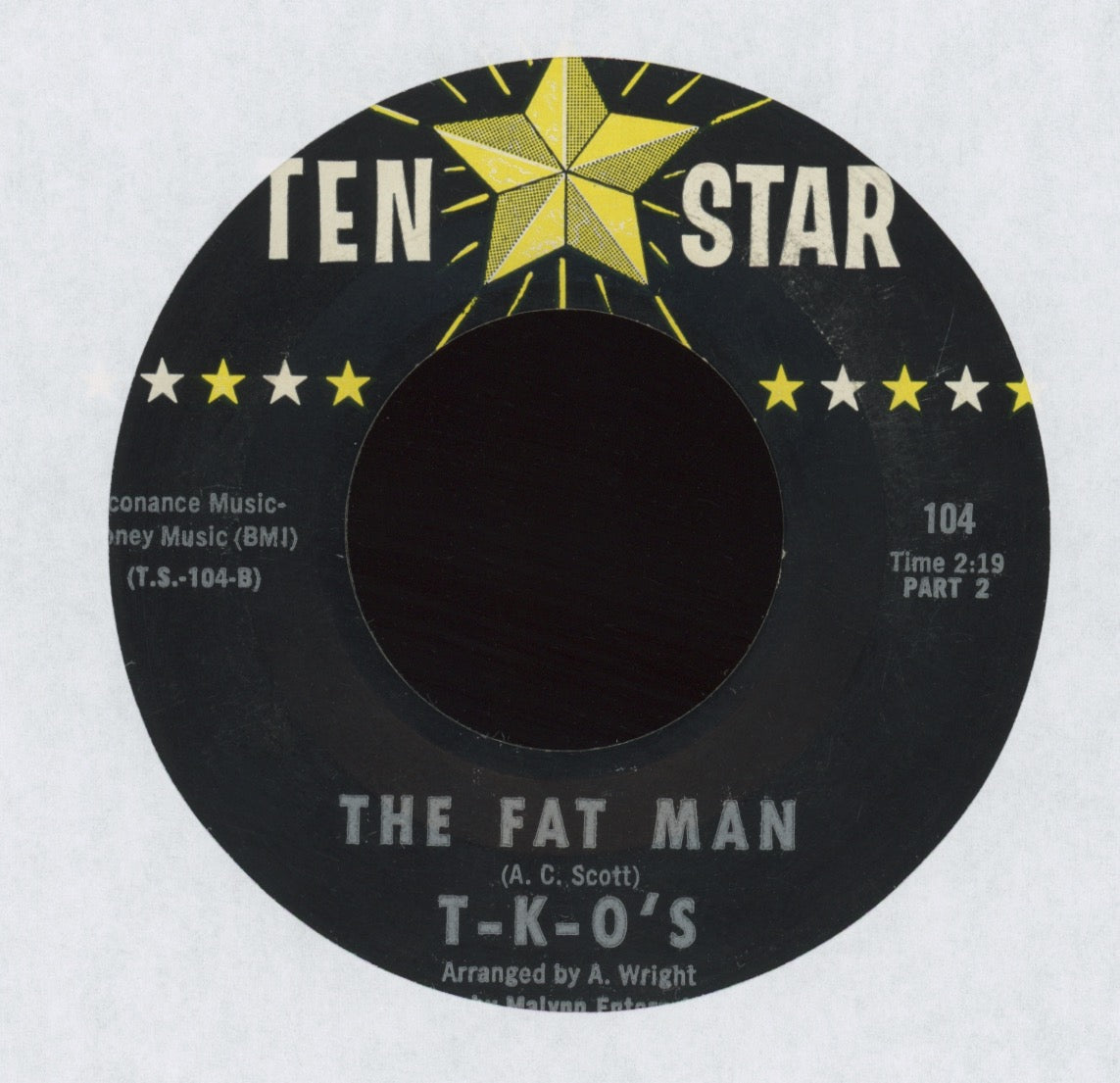 The TKO's - The Fat Man on Ten Star Mod Funk 45