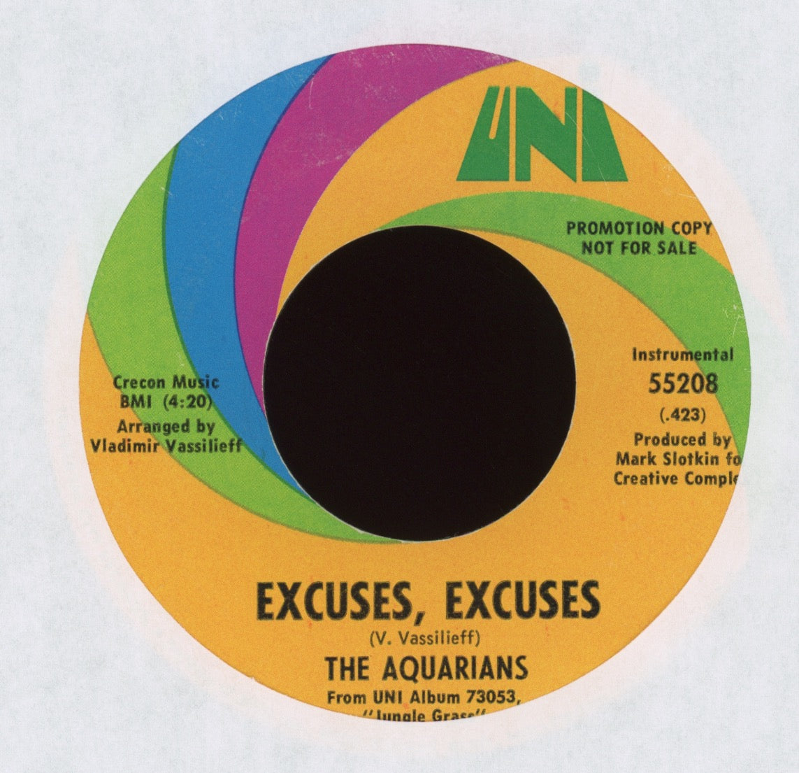 The Aquarians - Bâyu-bâyu on Uni Promo Latin Jazz 45