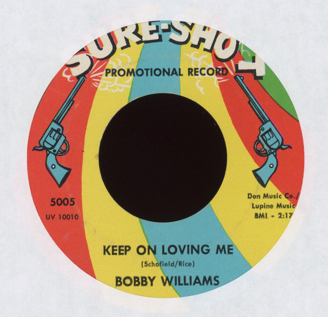 Bobby Williams - Keep On Loving Me on Sure Shot Promo Northern Soul 45