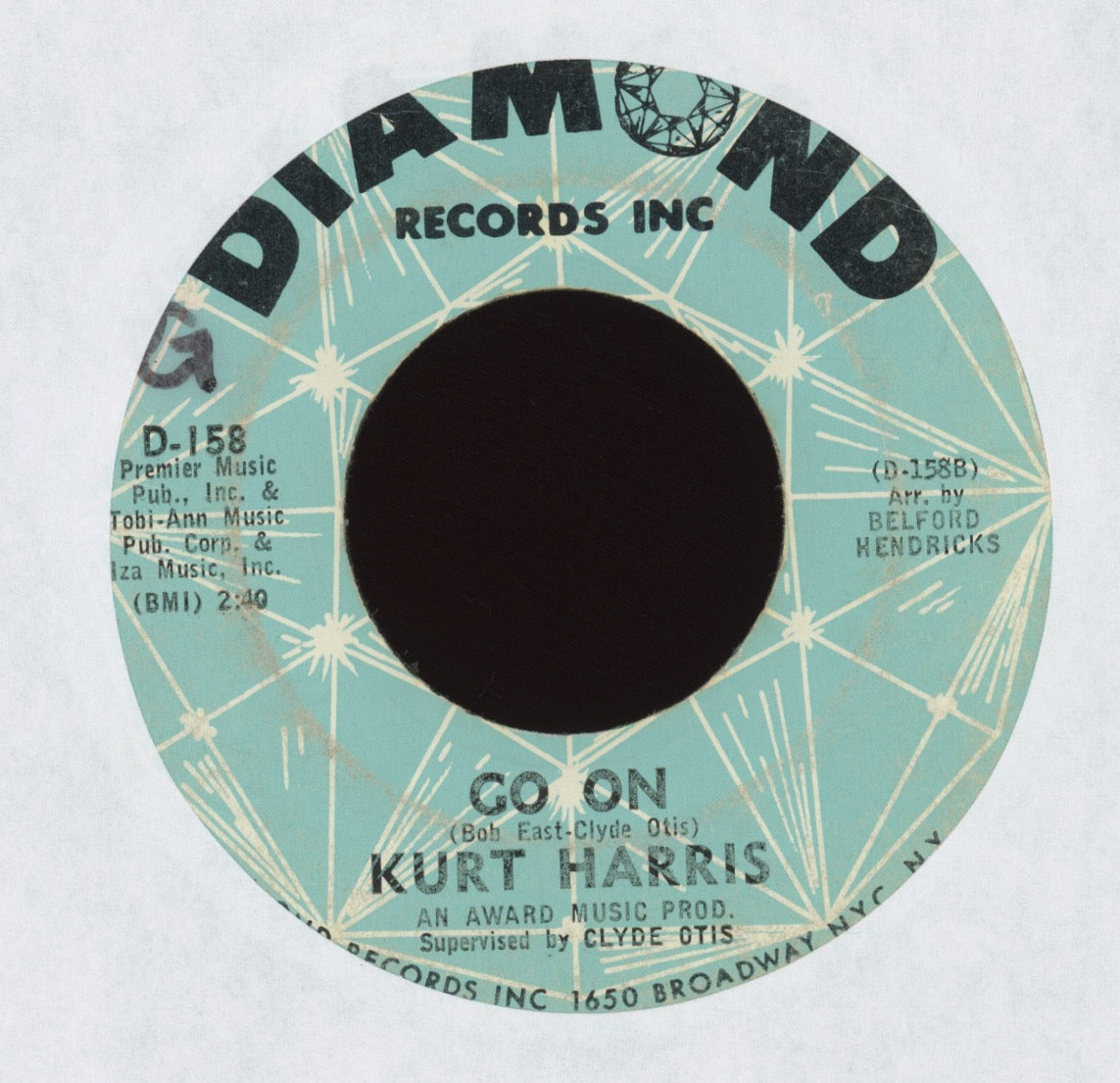Kurt Harris - Emperor Of My Baby's Heart on Diamond Northern Soul 45