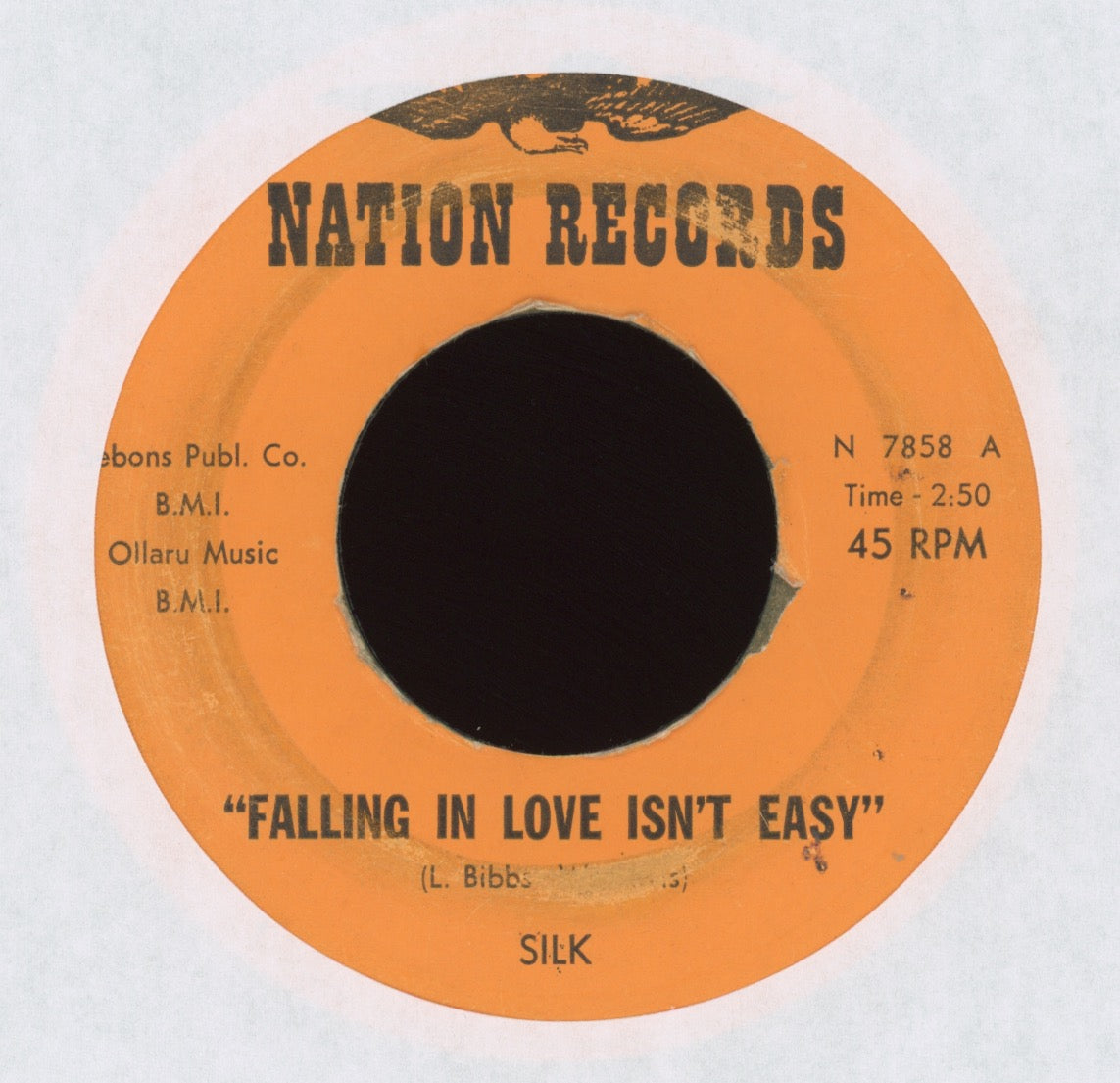 Silk - Falling In Love Isn't Easy on Nation Crossover Soul 45