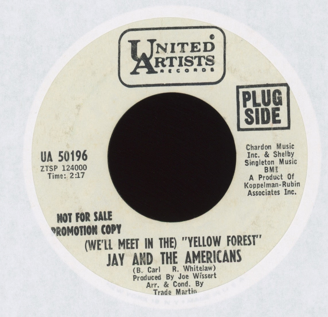 Jay & The Americans - Got Hung Up Along The Way on UA Promo Northern Soul 45