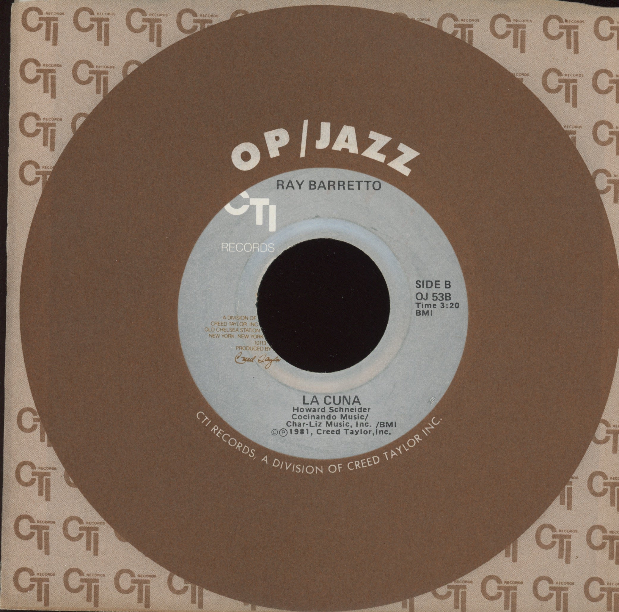 Ray Barretto - Pastime Paradise on CTI Latin Soul Jazz 45