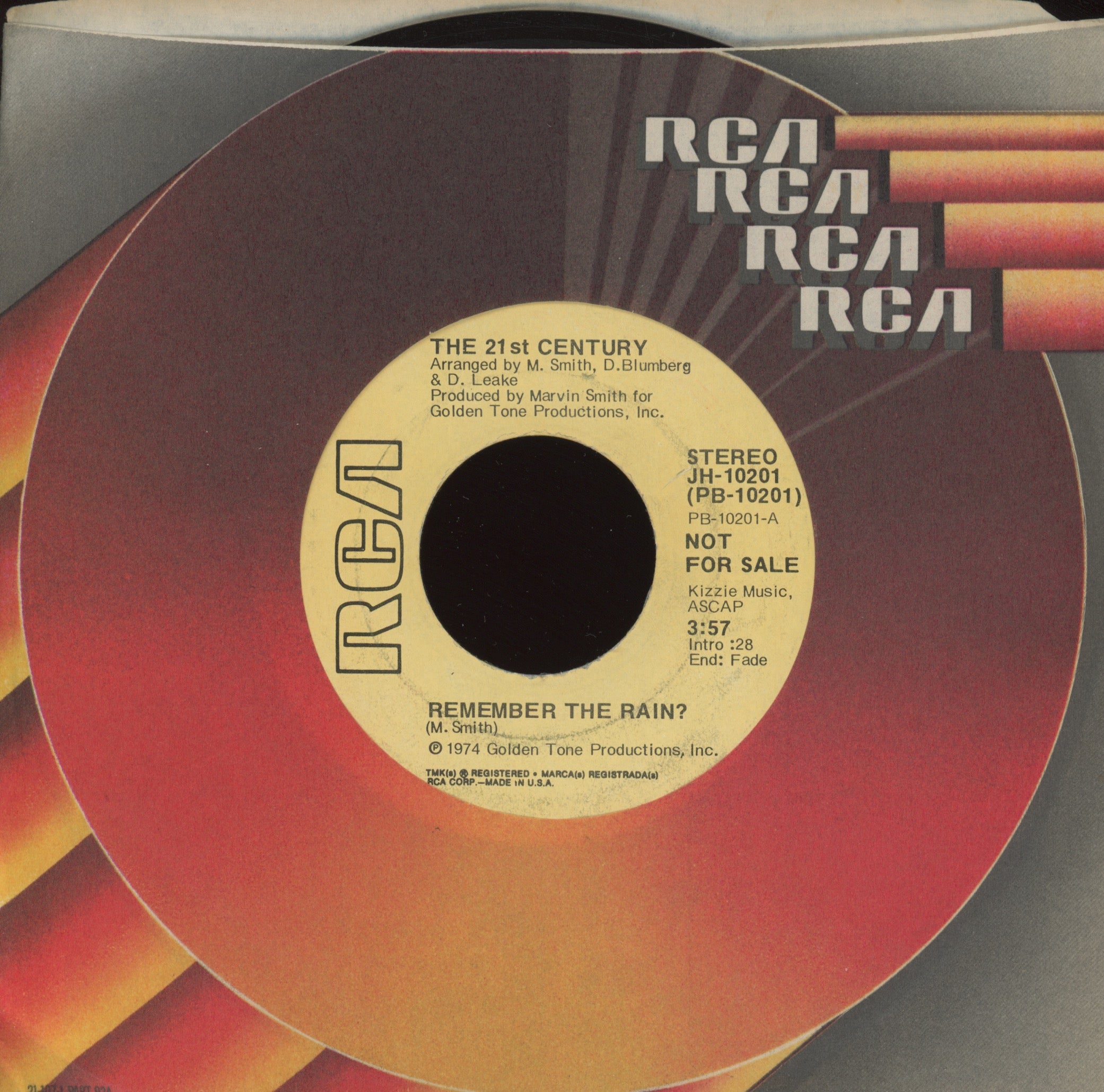 21st Century - Remember The Rain? on RCA Promo Sweet Soul 45
