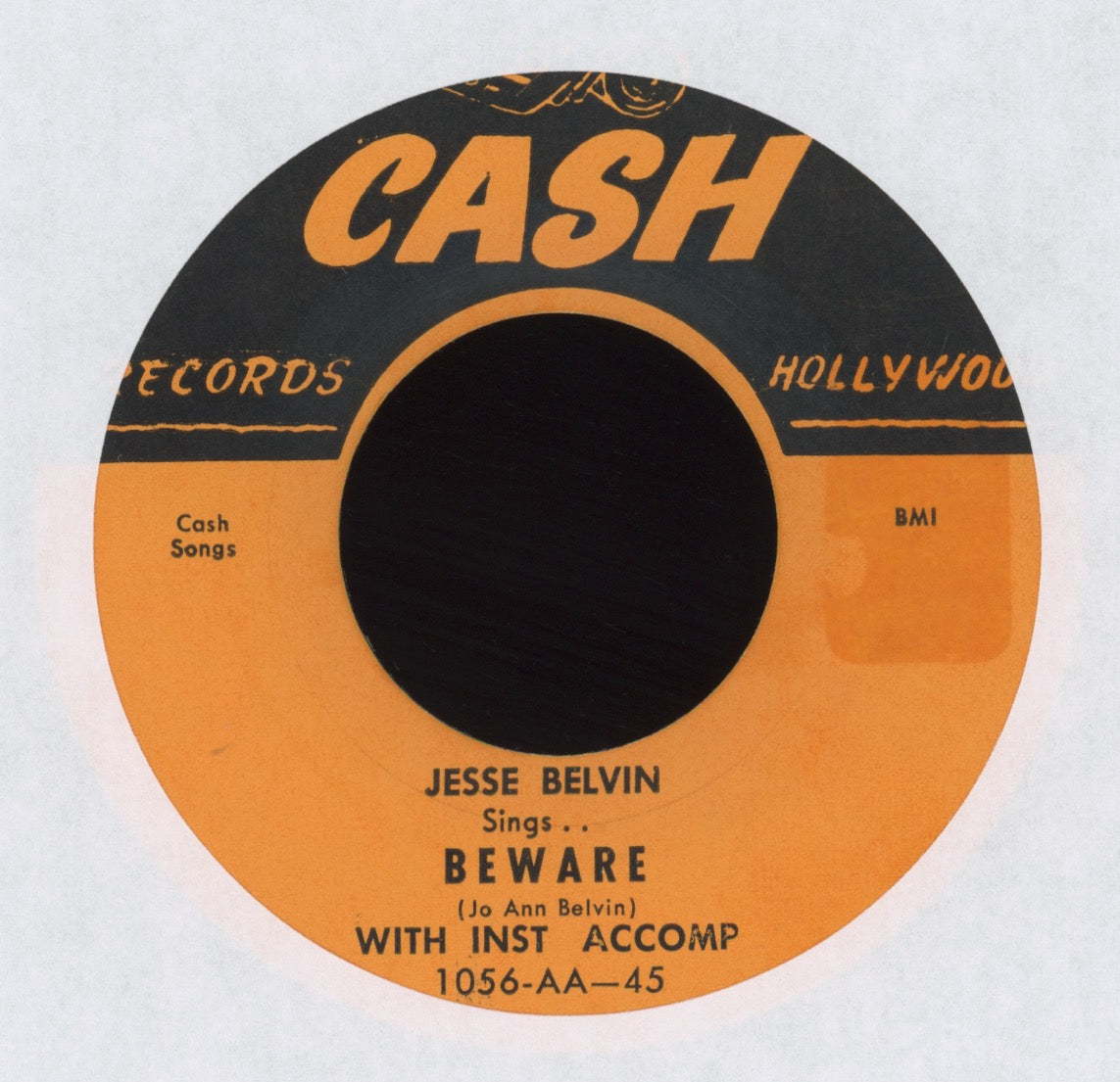 Jesse Belvin - Dry Your Tears / Beware on Cash R&B 45