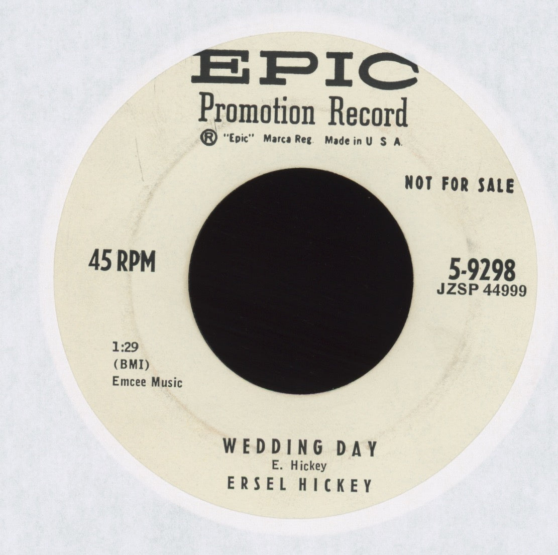 Ersel Hickey - You Never Can Tell on Epic Promo Rockabilly 45