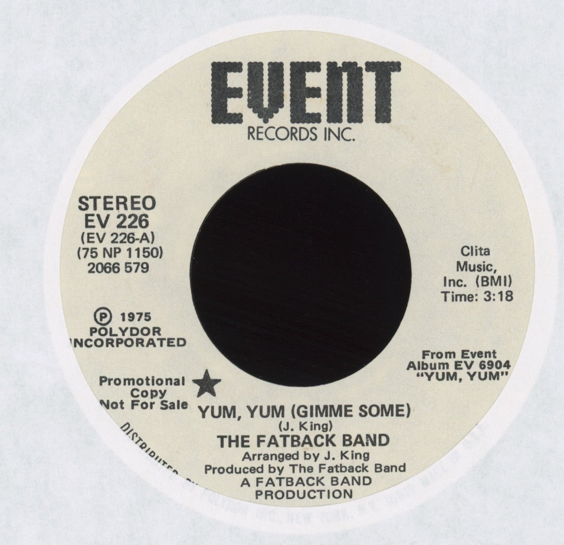 The Fatback Band - Let The Drums Speak on Event Promo Funk 45 Breaks