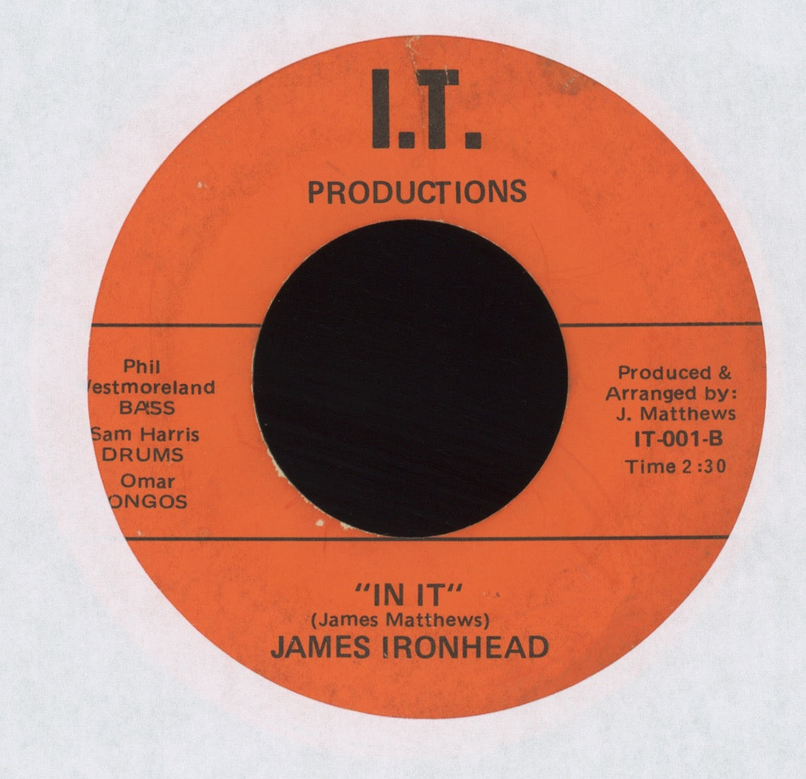 James Ironhead - Crossing The Baha on I.T. Jazz Funk 45