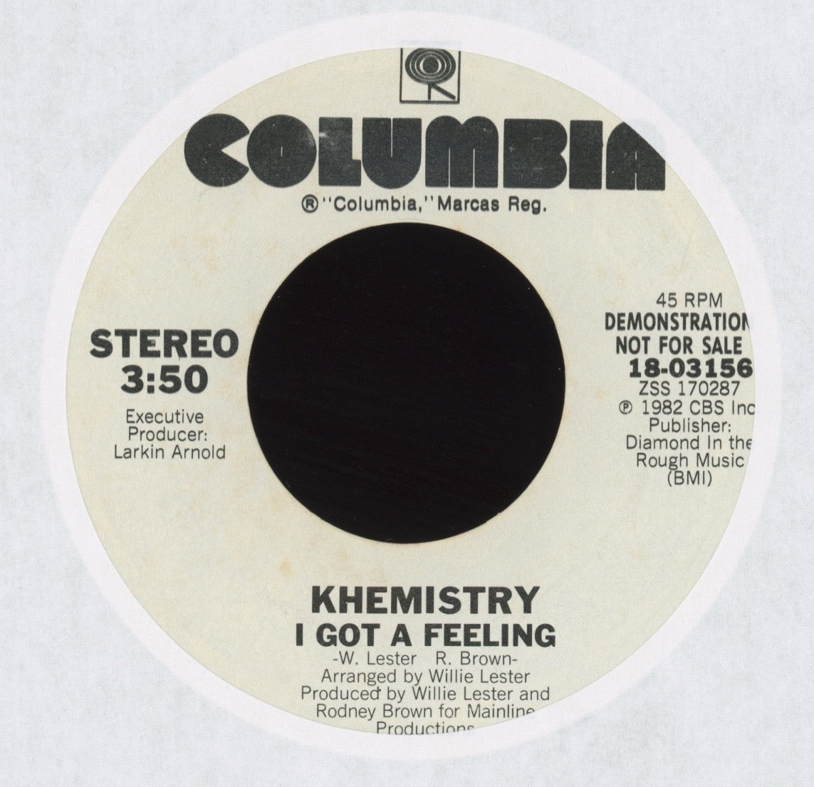 Khemistry - I Got A on Columbia Promo Modern Soul Boogie 45