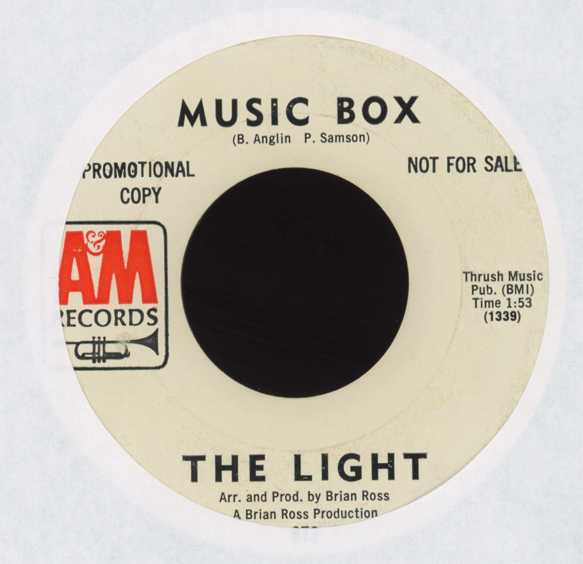 The Light - Back Up on A&M Promo Psych Fuzz Garage