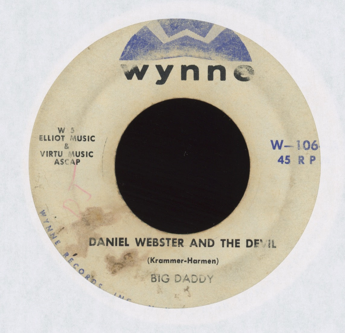 Big Daddy - Daniel Webster And The Devil on Wynne Rockabilly Popcorn 45