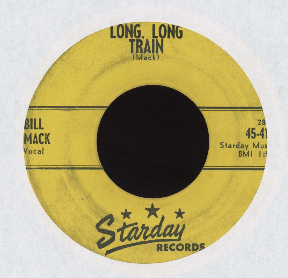 Bill Mack - Long Long Train on Starday Country Bop 45
