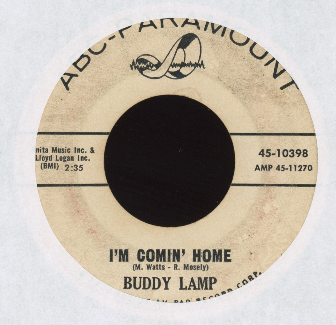 Buddy Lamp - Promised Land on ABC Paramount Promo Northern Soul 45