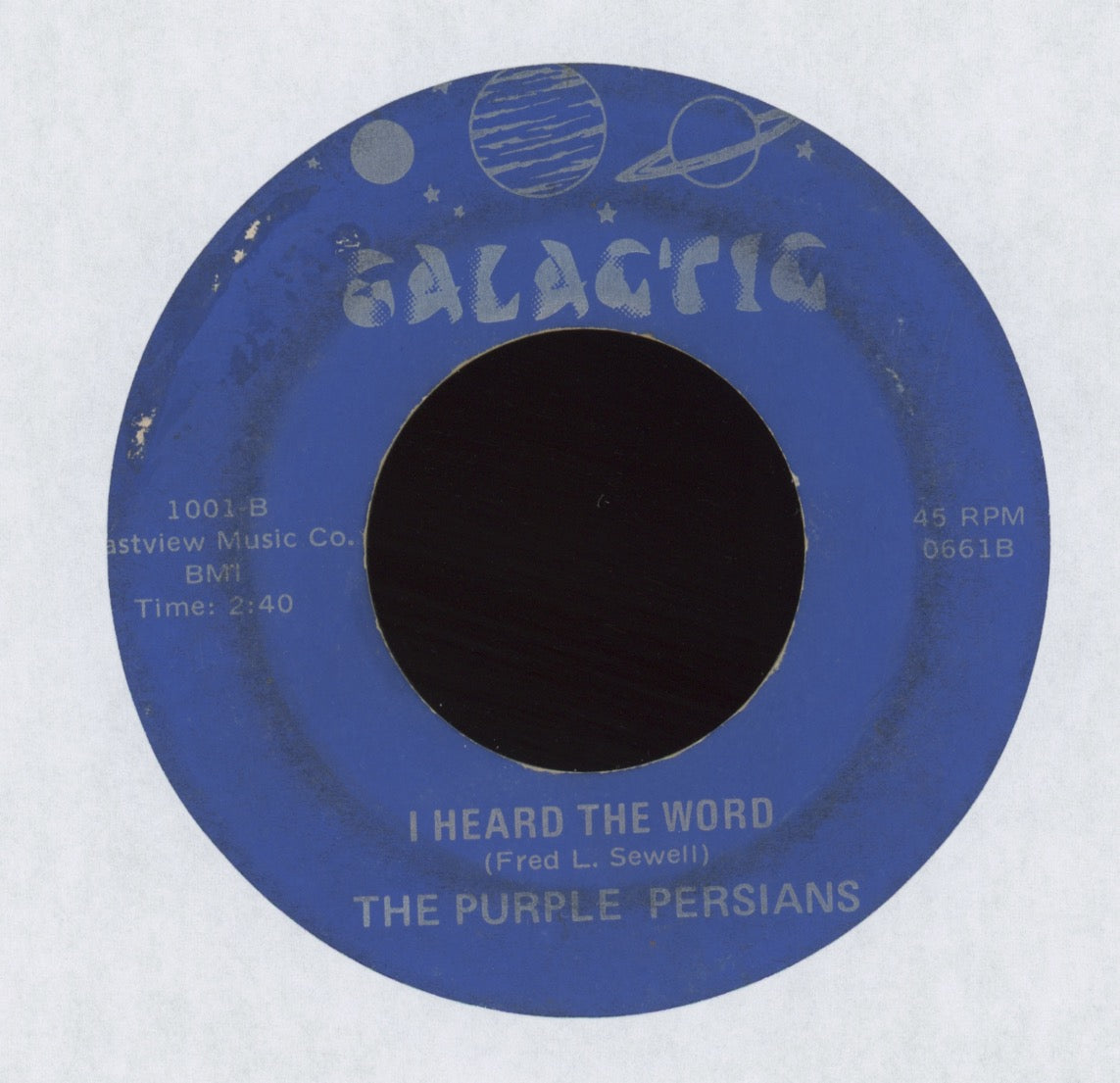 The Purple Persians - I Heard The Word on Galactic Garage 45