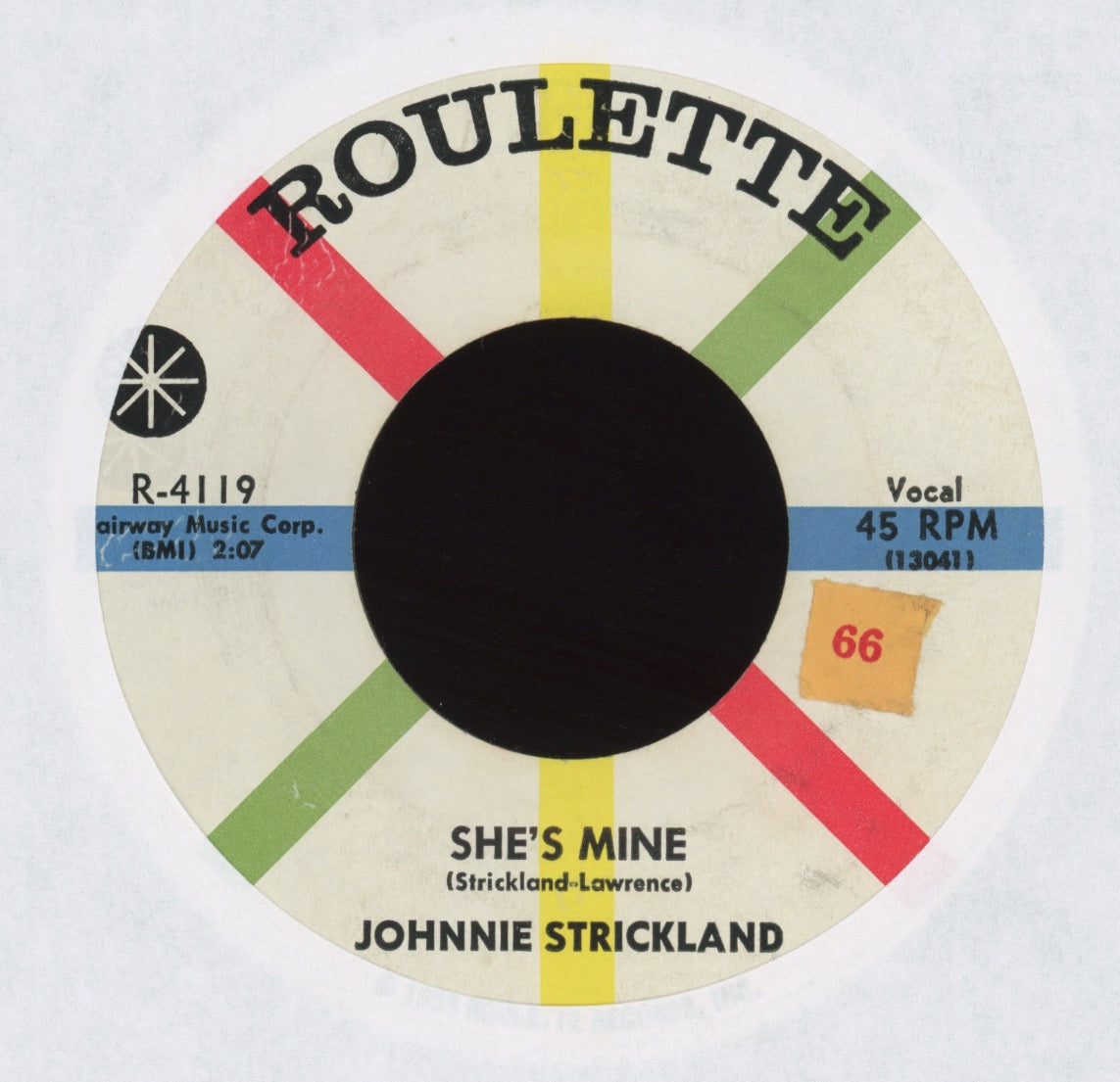 Johnnie Strickland - She's Mine on Roulette Rockabilly 45