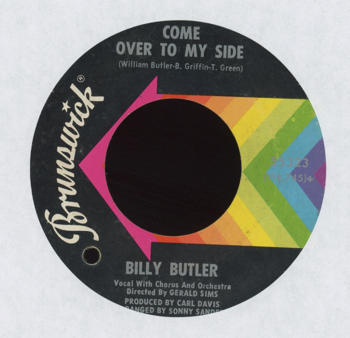 Billy Butler - Come Over To My Side on Brunswick Northern Soul 45